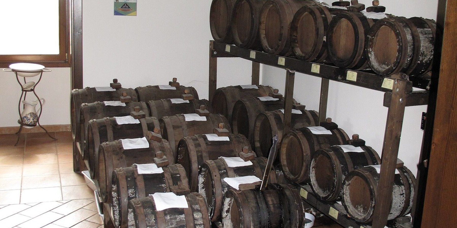 Traditional balsamic vinegar barrels in Modena